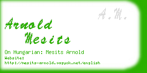 arnold mesits business card